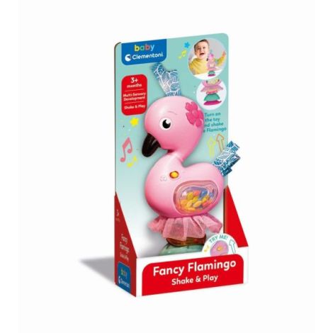 Clementoni - Zornaitoare interactiva flamingo cu melodii ce contribuie la dezvoltarea multisenzoriala - imagine 7
